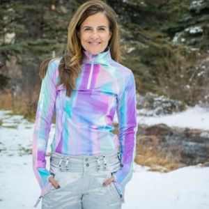 Skea Shimmies Base Top Layer Quarter Zip Pullover for Skiing